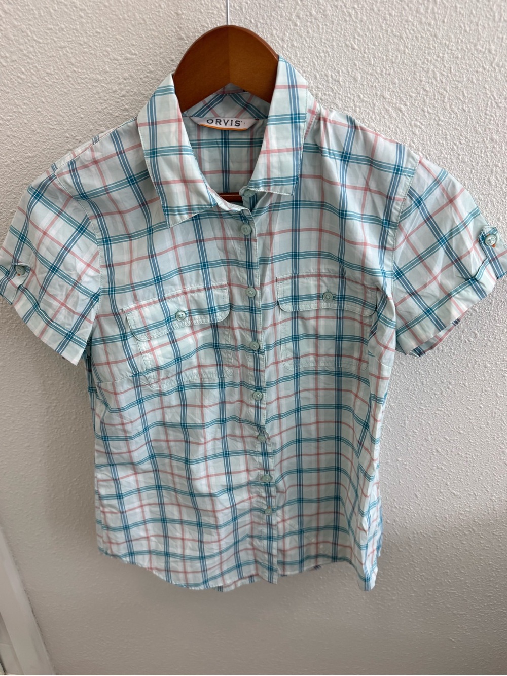 Orvis Plaid Button-Front Utility Shirt – Size S womens